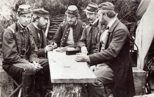 The Comte de Paris and his Brother, the Duc de Chartres, Playing Dominoes as Guests of the Army of the Potomac during the American Civil War, May 3, 1862